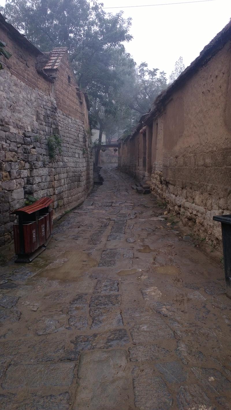 Very muddy road in the actual village in Zhu Jia Yu