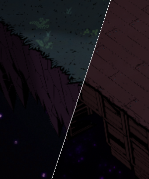 A crop of the concept art with the meshes under the tiles highlighted.